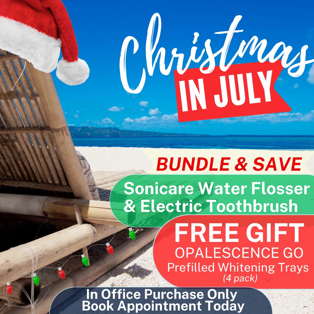 Bundle and Save: Buy: Sonicare Power Electric Toothbrush + Sonicare Water Flosser Price: Only $150 Bonus Gift: Receive a FREE Opalescence Go Teeth Whitening (4 pack of on-the-go prefilled whitening trays). In office purchase only.